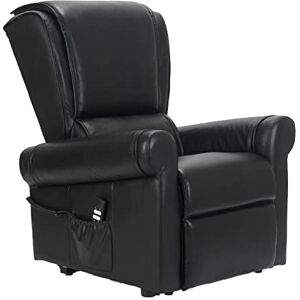 POLTRONE ITALIA Anita 2 Moteurs Cuir Fauteuil releveur Relax Dispositif Médical système de Roue siège à Micro-Ressorts Fauteuil Personnes âgées fauteuils inclinables Noir - Publicité