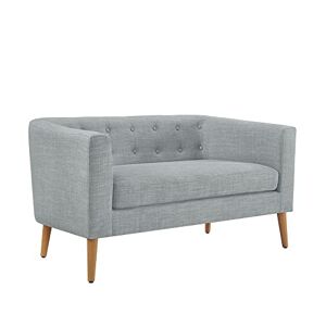 Amazon Basics Sofa moderne capitonné de type causeuse pour salon, 131 x 72 x 70 cm (L x W x H), Gris clair - Publicité