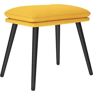 vidaXL Repose-Pied Pouf de Salon Tabouret de Canapé Meuble de Salle de Séjour Tabouret de Salon Intérieur Tissu Jaune Moutarde 45x29,5x35 cm - Publicité