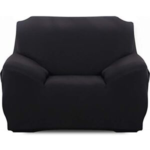 Hoomall Housse de canapé Extensible avec accoudoirs Housse de Fauteuil Élastique Protection de Canapé Antipoussière pour Décoration Maison Salon (1 Place, Noir - Publicité