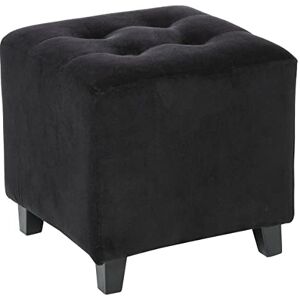 ATMOSPHERA CREATEUR D'INTERIEUR Atmosphera Pouf Léandre Noir Effet Velours - Publicité