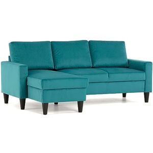 BUDWING Fox Canapé d'angle 3 Places Chaise Longue Reversible Gauche ou Droite (Turquoise) - Publicité