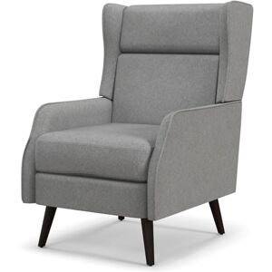 HOMASIS Fauteuil Canapé à Dossier Haut en Tissu, Fauteuil Classique avec Coussin, Ressorts Ensachés Élastiques, Pieds en Bois Massif en Caoutchouc, Fauteuil Rembourré pour Salon Chambre 68x82 - Publicité