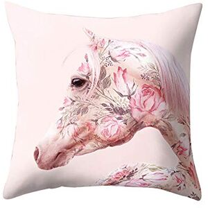 Ximai Lavable Housse de Coussin Taies d'oreiller Imprimé Animal 45x45cm 17.71"x17.71" #38 Cheval - Publicité