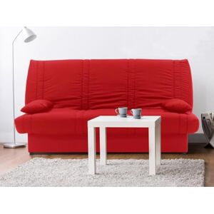 Unique Canapé Convertible clic-clac 100% Coton avec Coffre de Rangement FARWEST II Rouge - Publicité