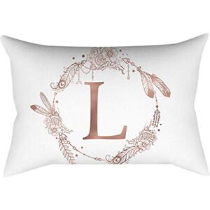 POPLY Coussin en Polyester Simple Lettre avec Poudre Doré Rose Est Une Taie d'oreiller Câlin 30x50 cm - Publicité