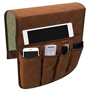 LYNKO Organiseur pour accoudoir de canapé et fauteuil, 5 poches, sac de rangement antidérapant, convient pour tablette, téléphone, tablette, livre, magazines, télécommande TV - Publicité