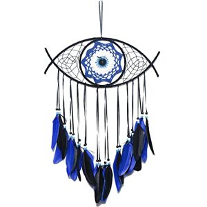 XinCDD Lndian Mystic Dream Catcher Dreamcatcher fait à la main Pendentif de voiture Plumes naturelles Ornement mural pour la maison, comme cadeau aux meilleurs parents et amis (Noir 148A) - Publicité