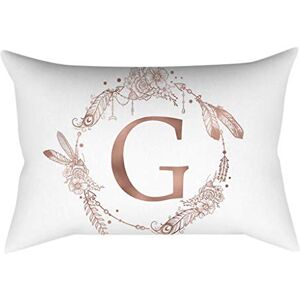 POPLY Coussin en Polyester Simple Lettre avec Poudre Doré Rose Est Une Taie d'oreiller Câlin 30x50 cm - Publicité