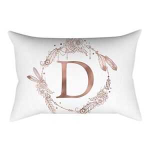 POPLY Coussin en Polyester Simple Lettre avec Poudre Doré Rose Est Une Taie d'oreiller Câlin 30x50 cm - Publicité