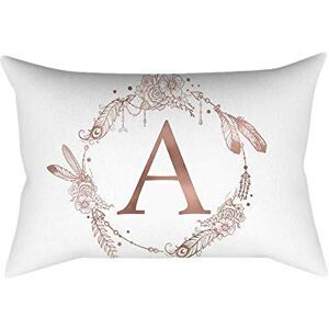 POPLY Coussin en Polyester Simple Lettre avec Poudre Doré Rose Est Une Taie d'oreiller Câlin 30x50 cm - Publicité