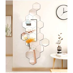 McLeulla Lot de 12 autocollants muraux en acrylique hexagonal pour décoration de la maison, salon, chambre à coucher, canapé, TV et fond, décoration murale, plastique, 4 pcs - Publicité