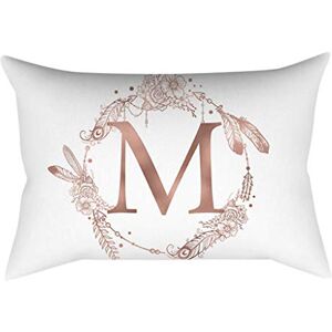 POPLY Coussin en Polyester Simple Lettre avec Poudre Doré Rose Est Une Taie d'oreiller Câlin 30x50 cm - Publicité