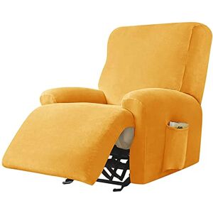 TAIXINT Fauteuil Relax Housse en Velours,Housse de canapé en Peluche en Velours Doux pour Fauteuil Relax,Housses de Meubles de Luxe élégantes avec Accoudoirs (1 Place,doré) - Publicité