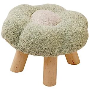 JISADER Tabouret pour Enfant, Escabeau Repose-Pieds Forme de Fleur, Kid Chaise en Bois, Siège avec Coussin Doux pour Chambre à Coucher, Entrée, Salon, Vert - Publicité