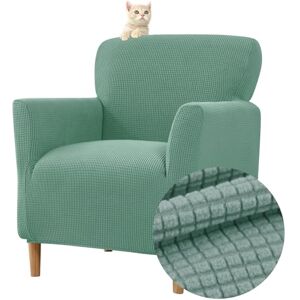 Highdi Housse de Fauteuil Extensible 1 Place, Jacquard Housse de Fauteuil Club Couverture de Fauteuil Chesterfield Lavable Protecteur de Fauteuil pour Salon Tub Chair Canapé (Vert) - Publicité