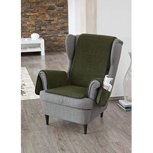 K. & N. Schurwolle K. & N. Protège Fauteuil en Laine Vierge avec protège-accoudoirs Vert Flor Laine Vierge Couche de Base : 100% Polyester, Partie Centrale 160 x 50 cm 60 x 40 cm - Publicité