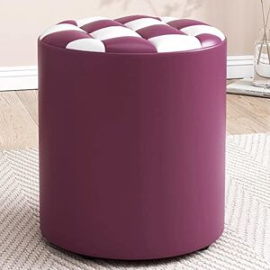 ONDIAN Ottoman Tabouret Ottoman Repose Pieds Ottoman Repose Pieds en Cuir Changement de Chaussures Tabouret Dressing Tabouret Salon Chambre Ottoman/Violet Et Blanc/31 * 35Cm - Publicité