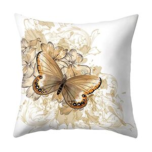 Hislaves Housse de coussin décorative en polyester avec motif papillon pour décoration de la maison, Polyester - Publicité