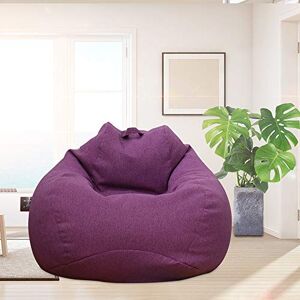 BAODBF Pouf sans Remplissage,Housse de Pouf sans Remplissage,Pouf Chambre sans Remplissage,Housse Pouf Poire sans Remplissage pour Chambre,Salon,Bureau(100×120cm,Violet) - Publicité