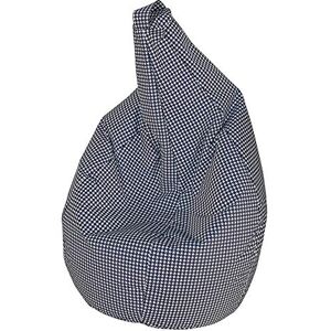 Talamo Italia Dmora Pouf avec motif "Pied de poule", noir et blanc, Dimensions 80 x 120 x 80 cm - Publicité