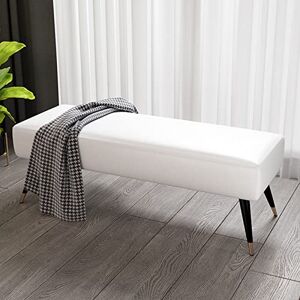 RHYDM Ottoman Moderne en Simili Cuir Banc rectangulaire rembourré Repose-Pieds Tabouret à Langer pour Salon Chambre entrée Couloir-Blanc 60x40x42cm(24x16x17inch) - Publicité