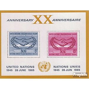 Prophila Collection Nations Unies New York Bloc 3 (complète.Edition.) Neuf avec Gomme Originale ** MNH 1965 20 Années Nations Unies (Timbres pour Les collectionneurs) - Publicité