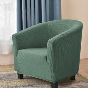 Highdi Housse de Fauteuil Cabriolet Chesterfield Extensible Jacquard Couleur Unie 1 Place Couverture de Fauteuil Housse de Fauteuil Salon Club, Facile à Installer et à Laver (Vert Foncé) - Publicité