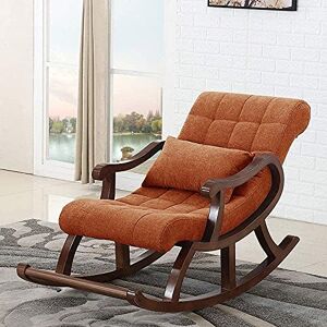 JWJJWHBL Chaise à Bascule en Bois Nordique, Fauteuil inclinable pour Personnes âgées, canapé pour Adultes, Fauteuil de Loisirs pour Balcon - Publicité