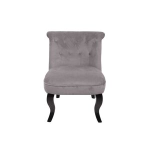 Conforama Fauteuil crapaud en tissu MARQUIS coloris gris - Publicité