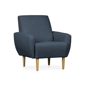 Conforama Fauteuil en tissu DAKOTA coloris bleu foncé