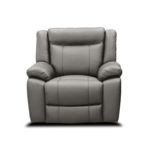 Conforama Fauteuil relax caisse PU/assise cuir FARGO coloris gris - Publicité