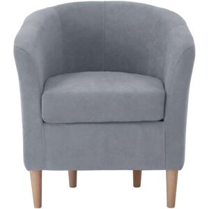 Conforama Fauteuil fixe EVE coloris gris clair