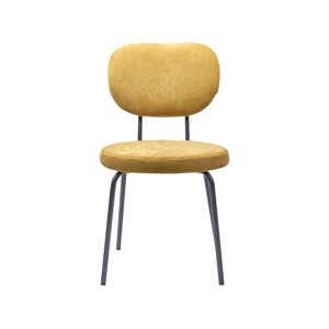 Conforama Chaise en velours côtelé LYSE coloris doré - Publicité