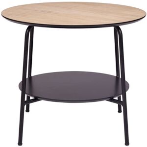 LOMOCO Table basse ronde LOMOCO KYOTO coloris noir et bois