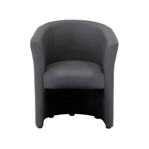 Conforama Fauteuil fixe NAOMI coloris PU gris anthracite