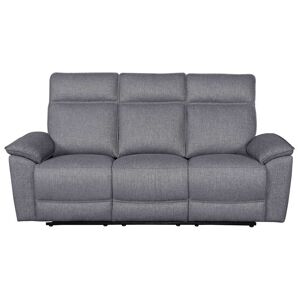 Conforama Canapé droit relax manuel 3 places HARPER coloris gris