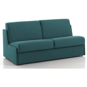 MARSEILLE - Canape lit 4 places sans accoudoir - Tweed - Couchage 160 x 190 cm -  Largeur 190 cm Sommier metallique Turquoise