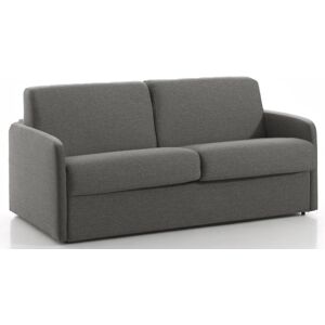 DELICE - Canape lit 2 places - Tissu tisse - Couchage 120 x 190 cm - Largeur 154 cm Sommier doubles lattes larges Gris souris