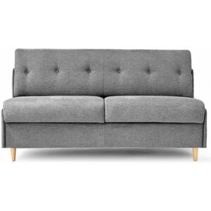 ROUBAIX - Canape lit sans accoudoirs 2 places - Tweed - Couchage 120 x 190 cm - Largeur 150 cm Sommier doubles lattes larges Gris clair