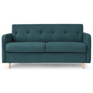 LILLE - Canape lit 3 places - Tweed - Couchage 140 x 190 cm - Largeur 180 cm Sommier doubles lattes larges Turquoise