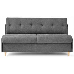 ROUBAIX - Canape lit sans accoudoirs 3 places - Tweed - Couchage 140 x 190 cm - Largeur 170 cm Sommier doubles lattes larges Gris souris