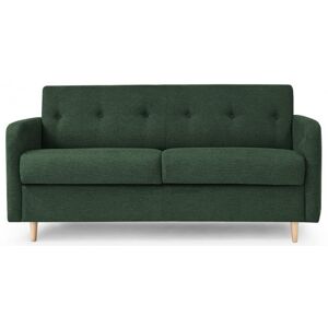 LILLE - Canape lit 4 places - Tweed - Couchage 160 x 190 cm - Largeur 200 cm Sommier doubles lattes larges Vert sapin