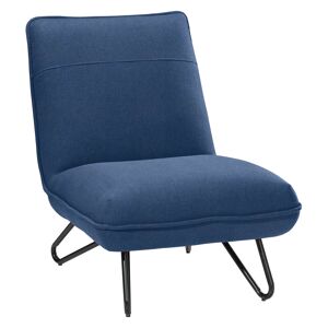 Chaise en tissu Design bleu Blanc
