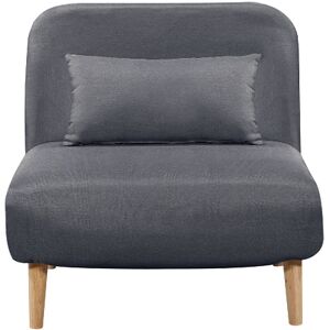 Loungitude Banquette convertible BZ 1 place BIRDY - Gris foncé Gris foncé Tissu - Publicité