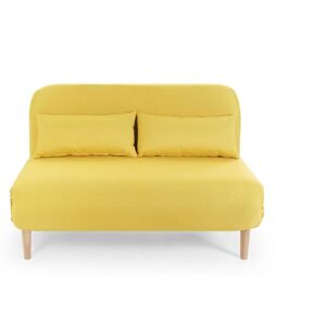 Loungitude Banquette convertible BZ 2 places BIRDY - Jaune Jaune Tissu - Publicité