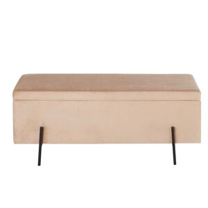 Maisons du Monde Banquette-coffre en métal doré et velours beige - Publicité