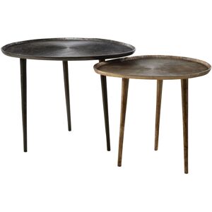 Maisons du Monde Bouts de canape en aluminium noir et bronze (x2)