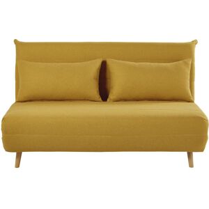 Maisons du Monde Canape clic-clac 2 places jaune moutarde