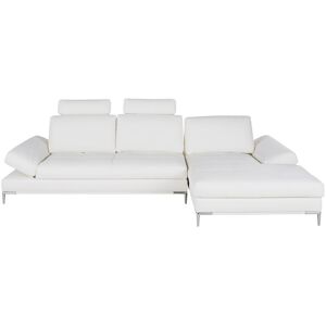 Maisons du Monde Canape d'angle droit 4/5 places blanc Blanc 317x107x176cm